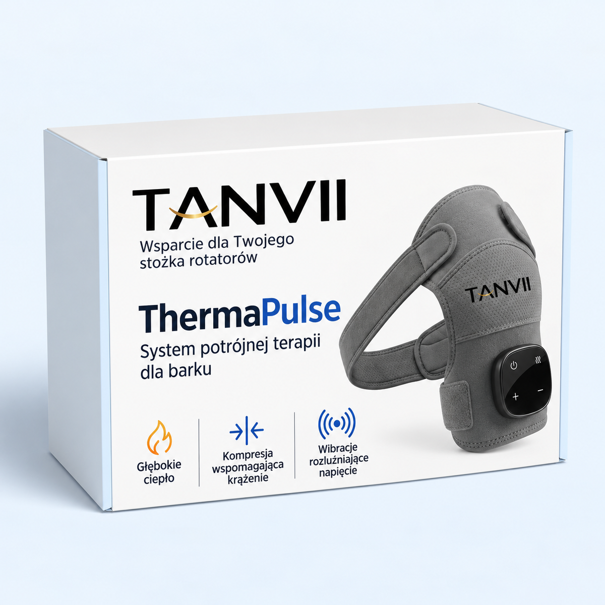ThermaPulse® Rozgrzewająca opaska masująca na bark