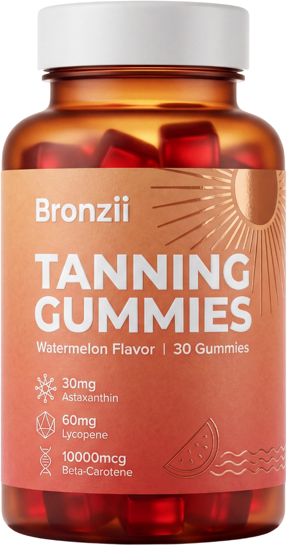 Bote de gummies bronceadores Tanvii